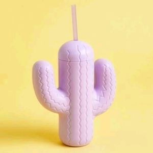 Pink Sky Lookin' Sharp Cactus Cup with Straw